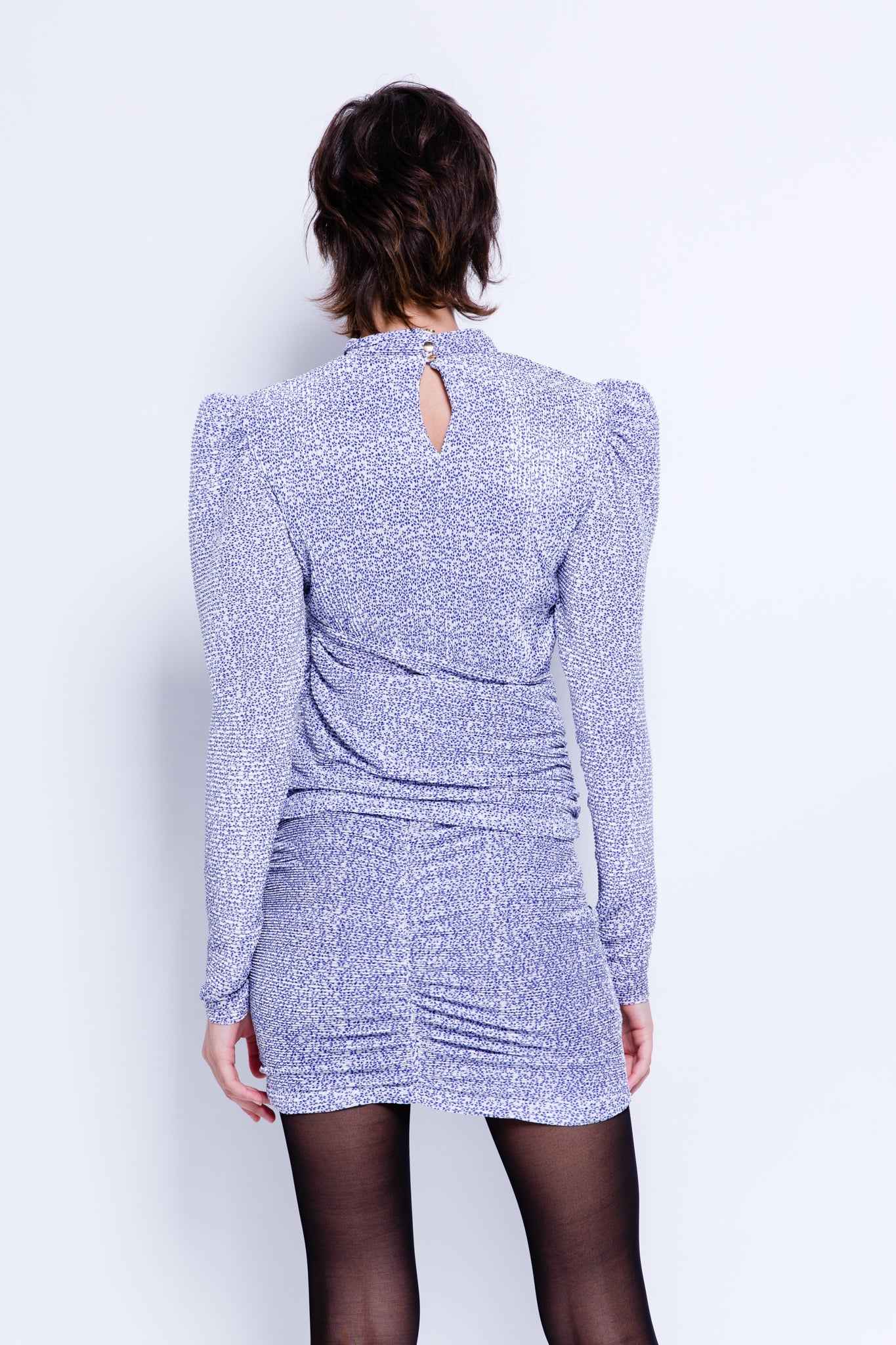 SABINA MUSAYEV - printed_pleated_knit_white_w_iris