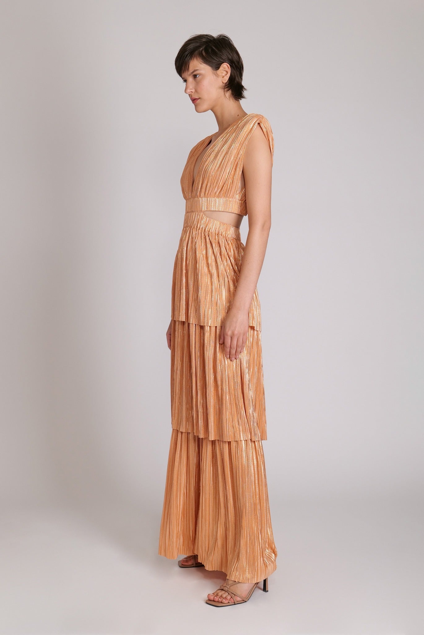 SABINA MUSAYEV - pleated_knit_w_foil_peach_23