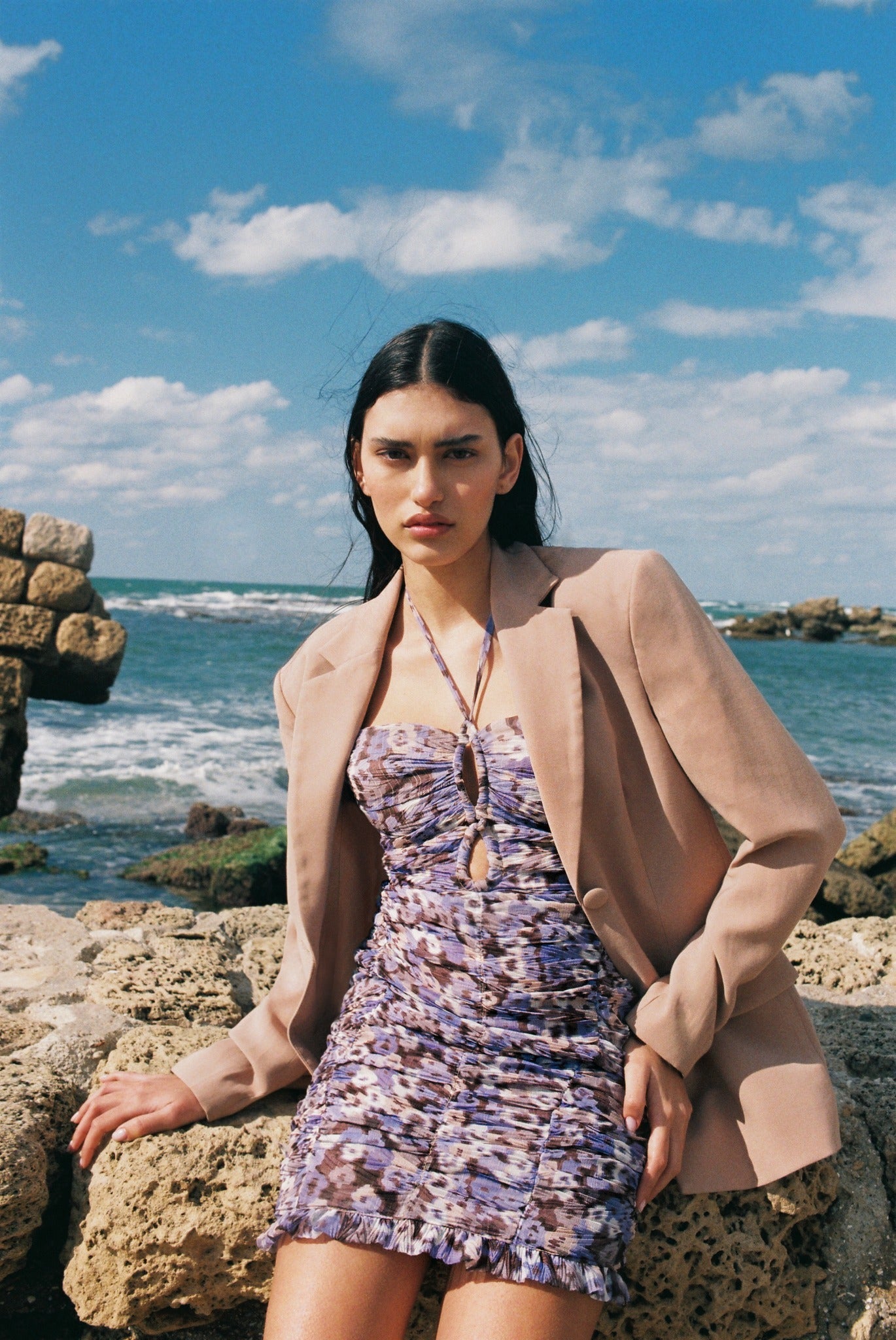 SABINA MUSAYEV - bloom_field_pleated_chiffon_lilac