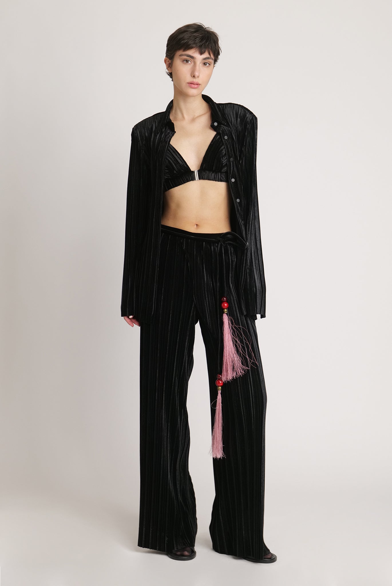 SABINA MUSAYEV - pleated_velvet_black_fw_23_24