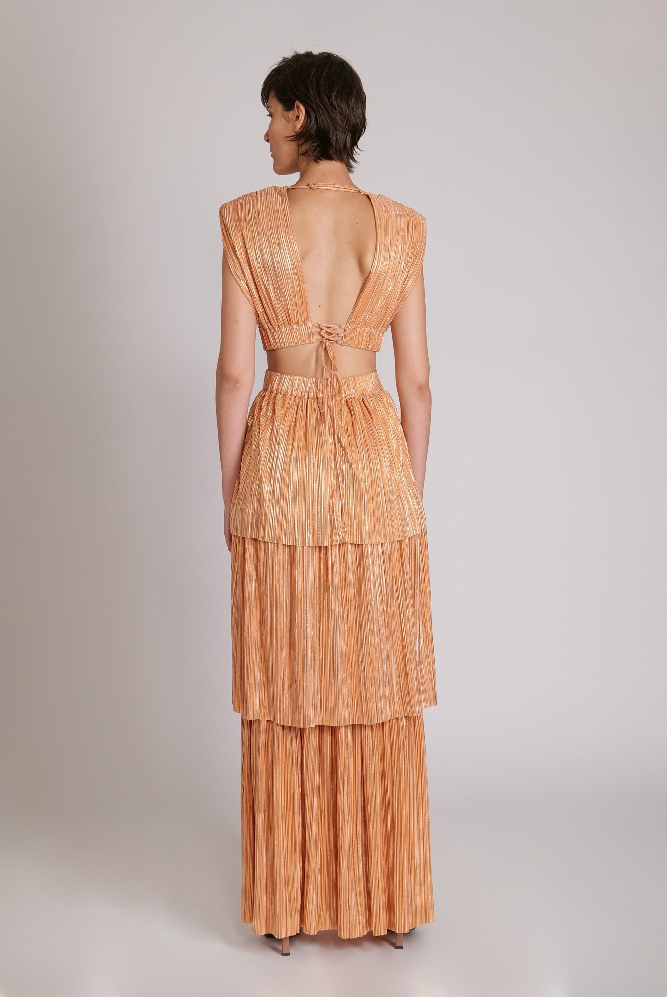 SABINA MUSAYEV - pleated_knit_w_foil_peach_23