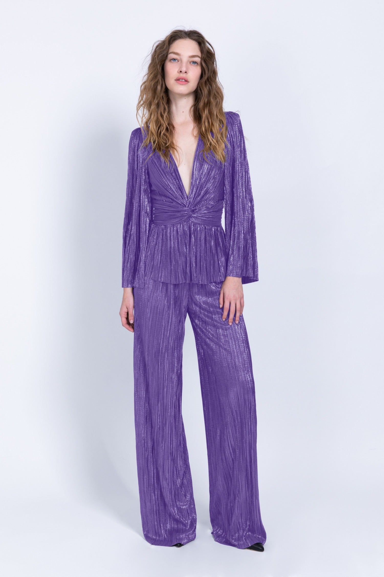 SABINA MUSAYEV - pleated_knit_w_foil_dark_lavender_23