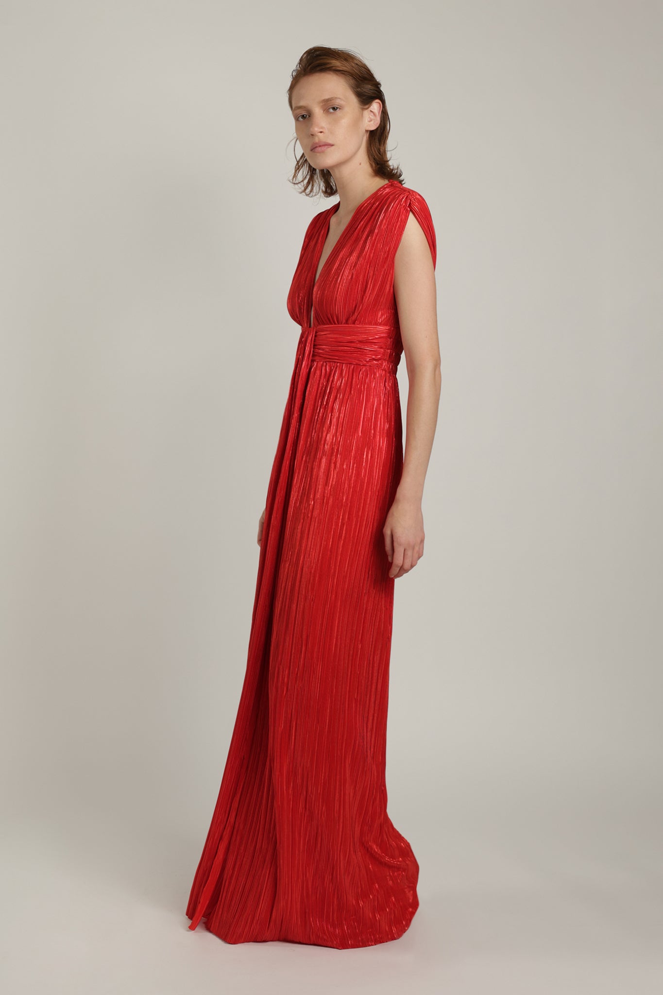 SABINA MUSAYEV - pleated_knit_w_foil_radiant_red_summer_24