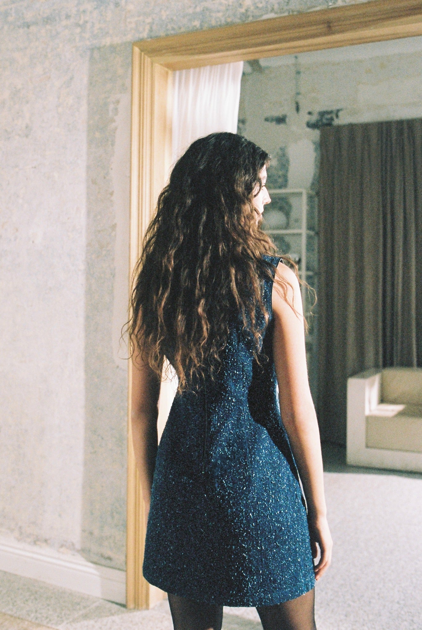 SABINA MUSAYEV - boucle_denim_dark_blue_fw_25_26