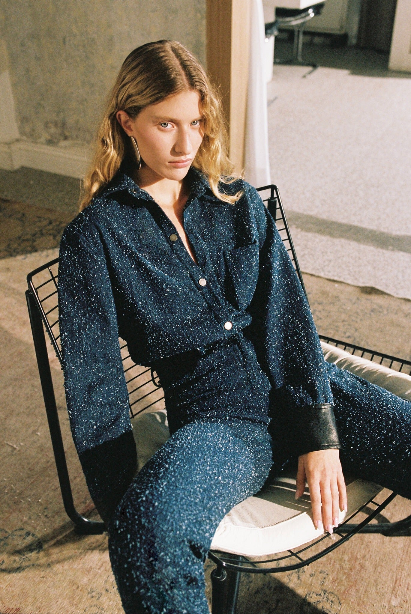 SABINA MUSAYEV - boucle_denim_dark_blue_fw_25_26