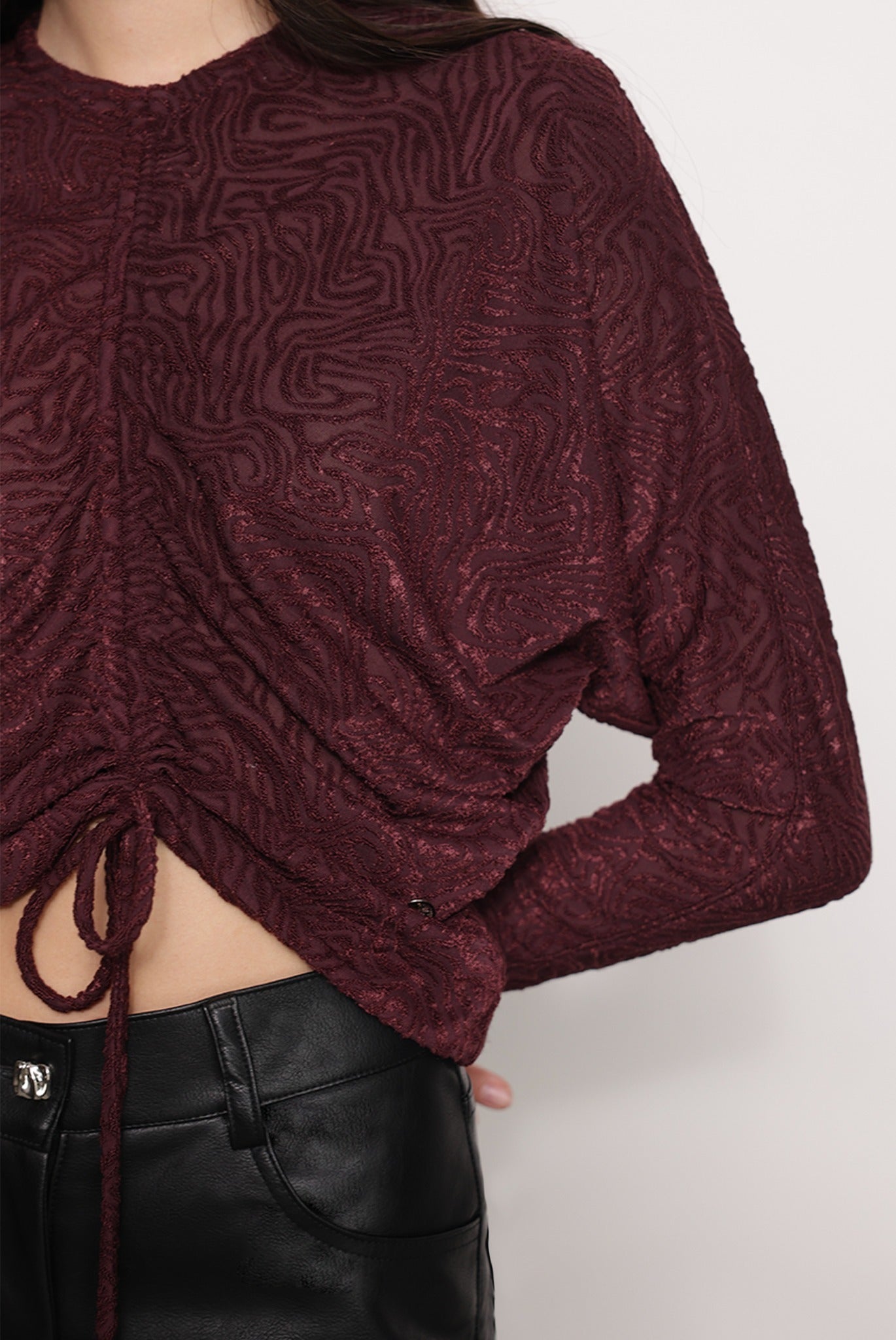 SABINA MUSAYEV - textured_knit_bordeaux_fw_25_26