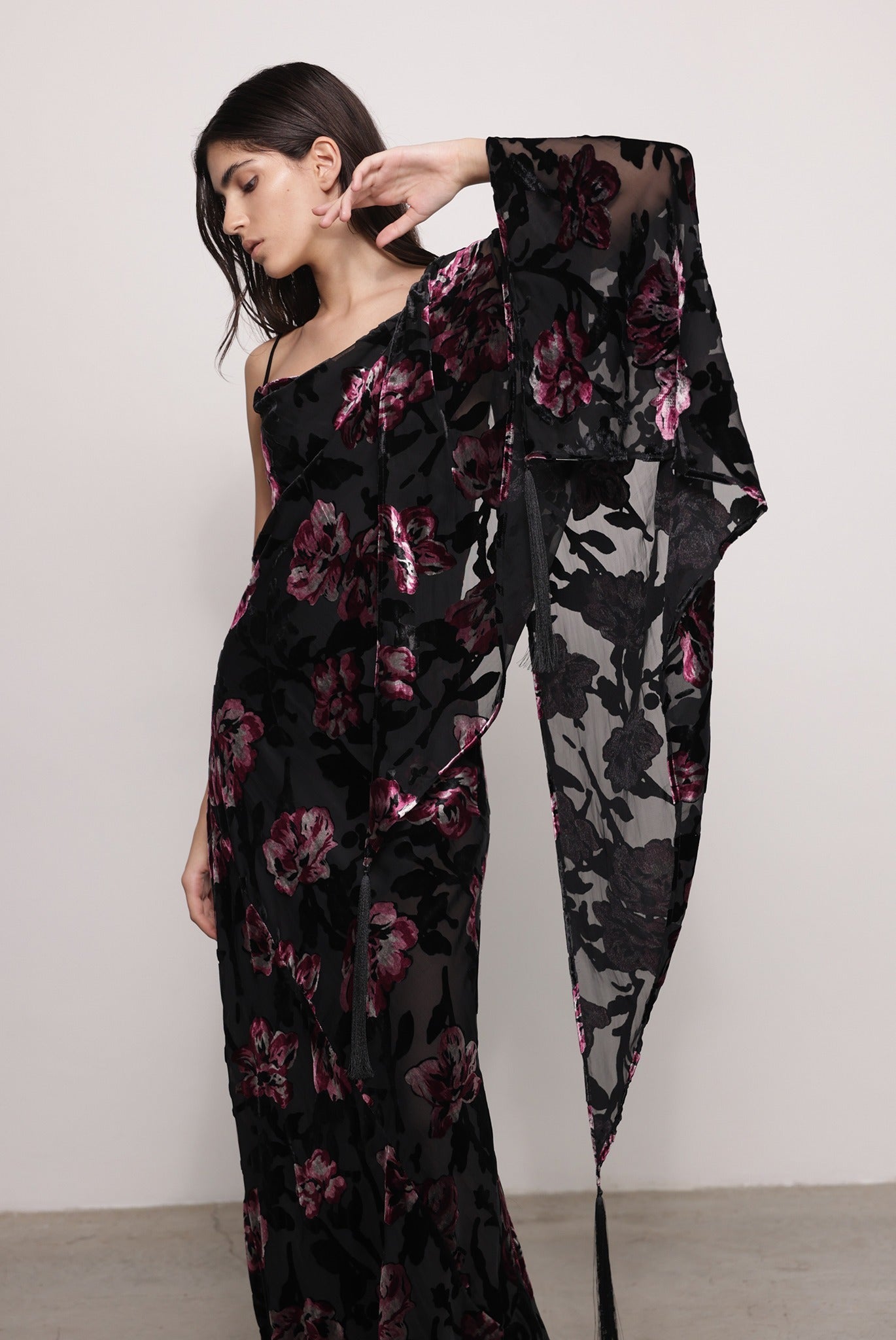 SABINA MUSAYEV - floral_devore_black_fw_25_26
