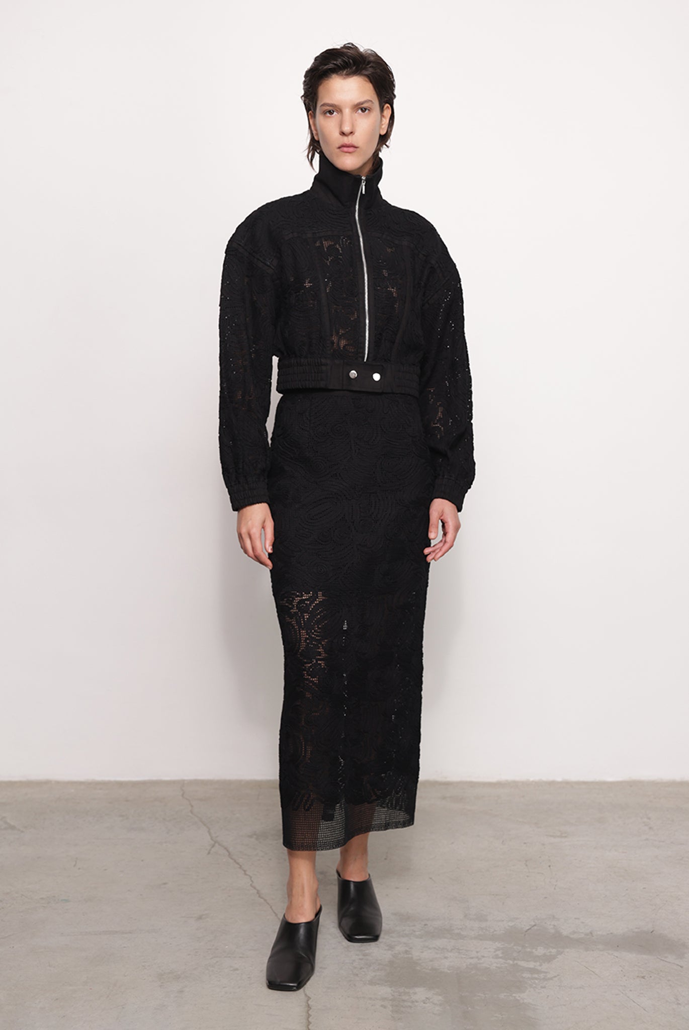 SABINA MUSAYEV - brushed_denim_w._ribbon_mesh_black_fw_25_26