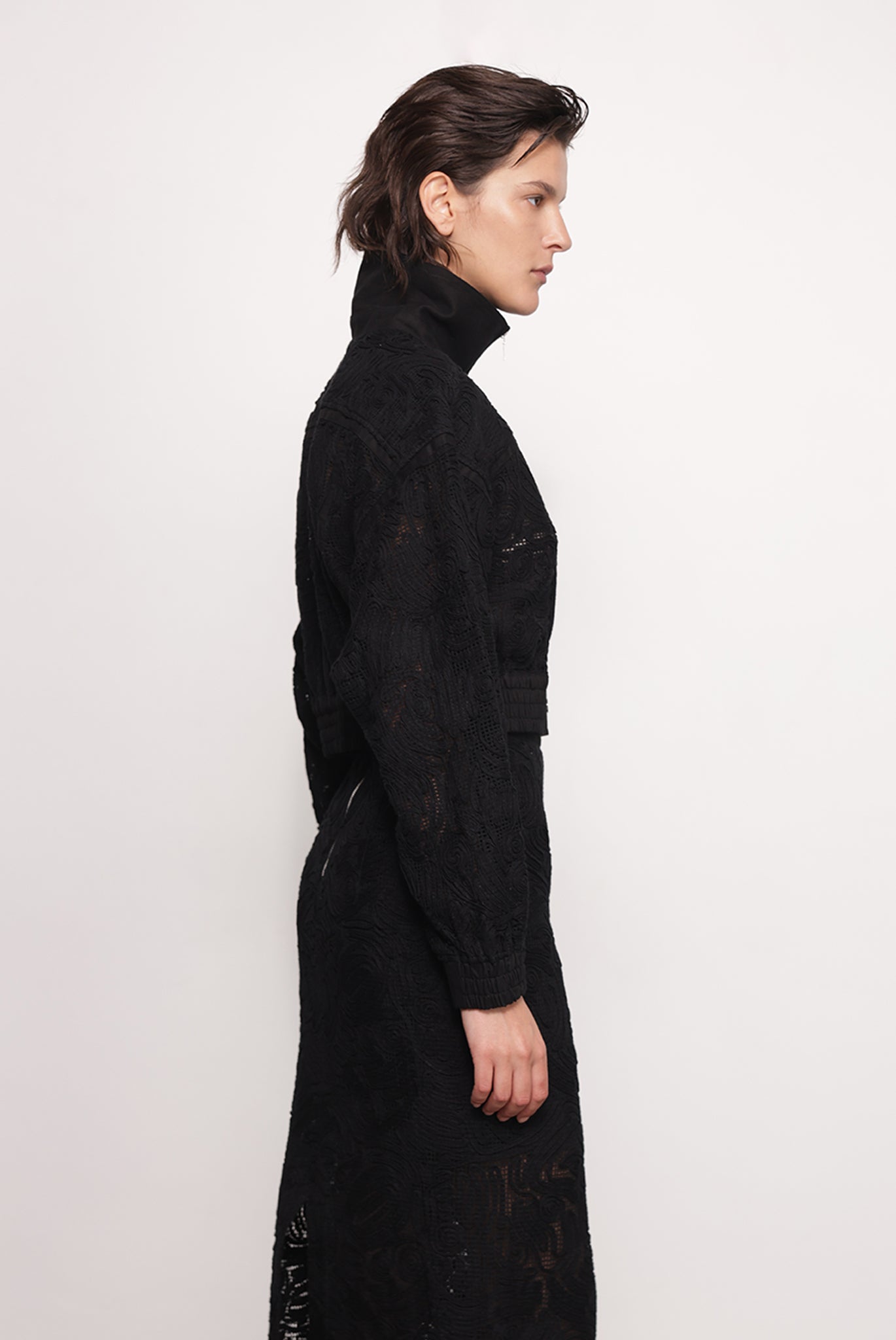 SABINA MUSAYEV - brushed_denim_w._ribbon_mesh_black_fw_25_26