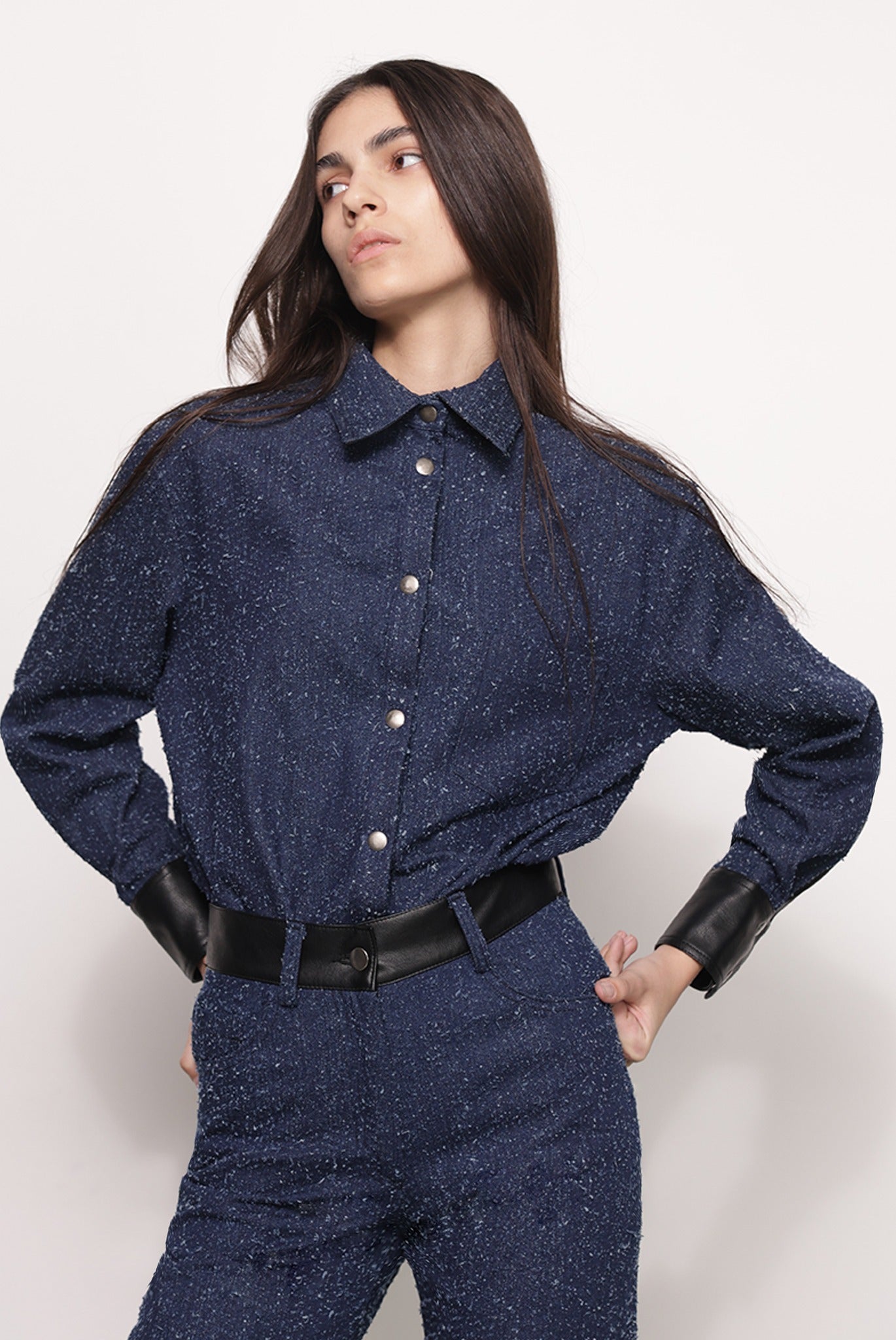 SABINA MUSAYEV - boucle_denim_dark_blue_fw_25_26