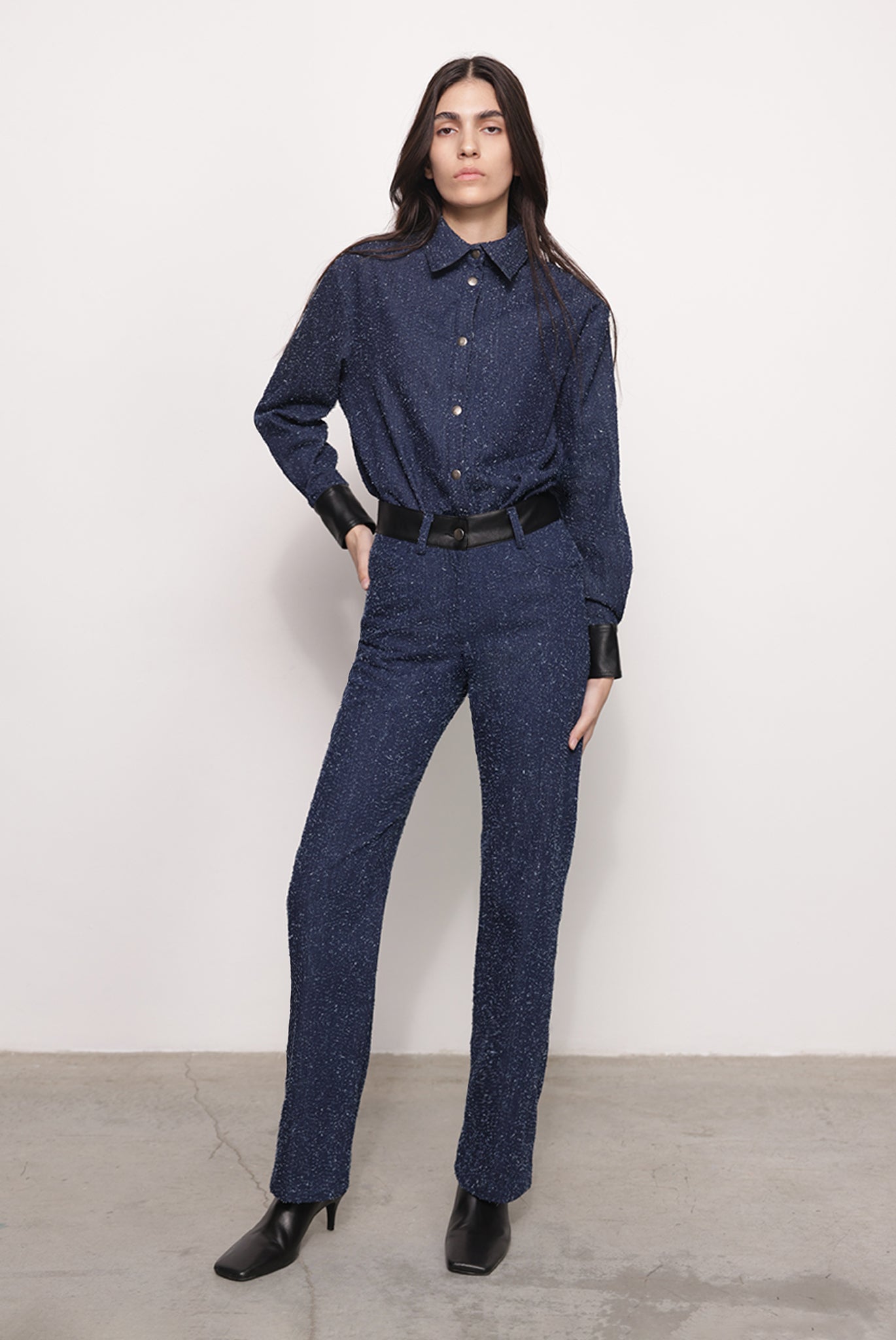 SABINA MUSAYEV - boucle_denim_dark_blue_fw_25_26