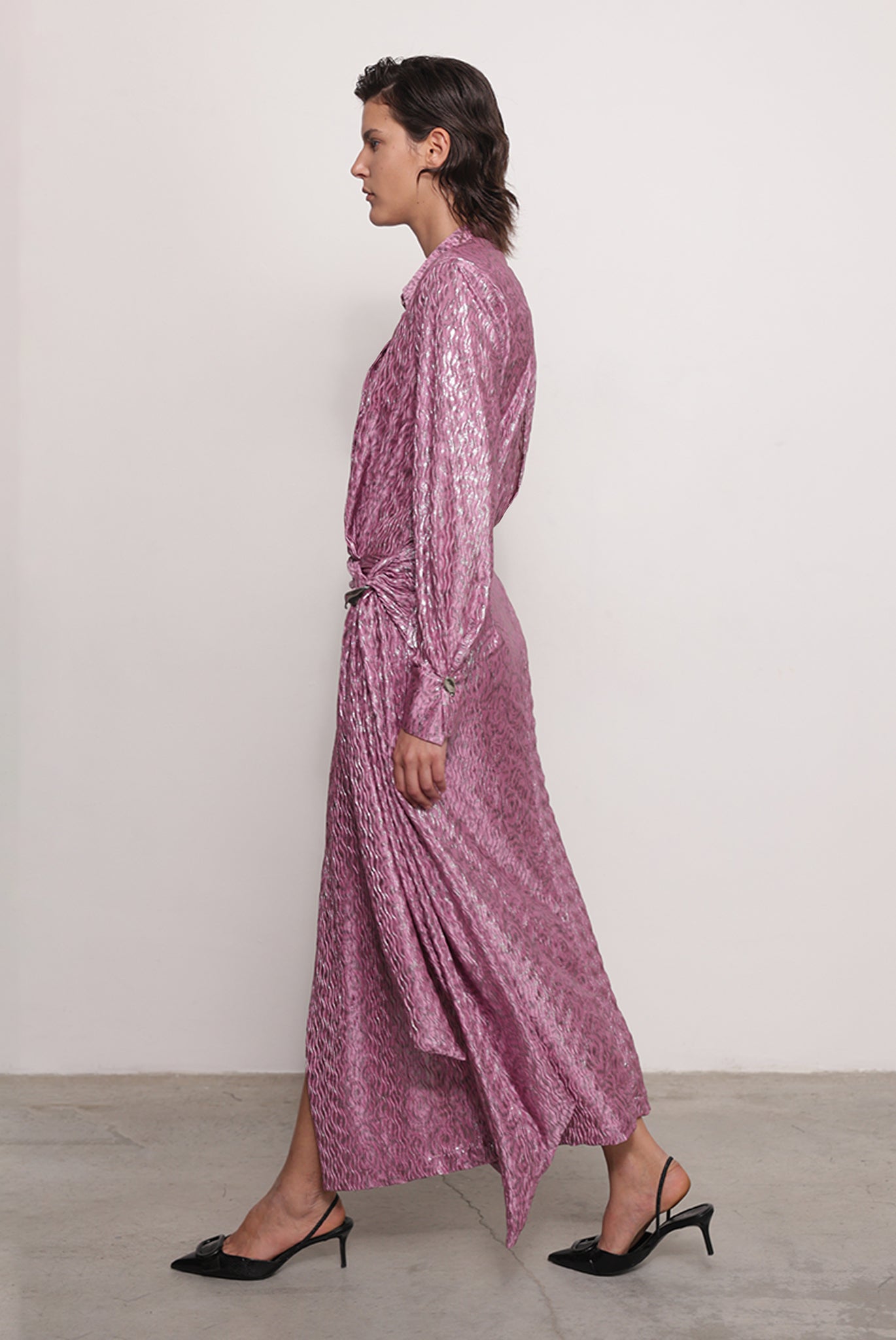 SABINA MUSAYEV - pleated_knit_w._foil_mauve_fw_25_26