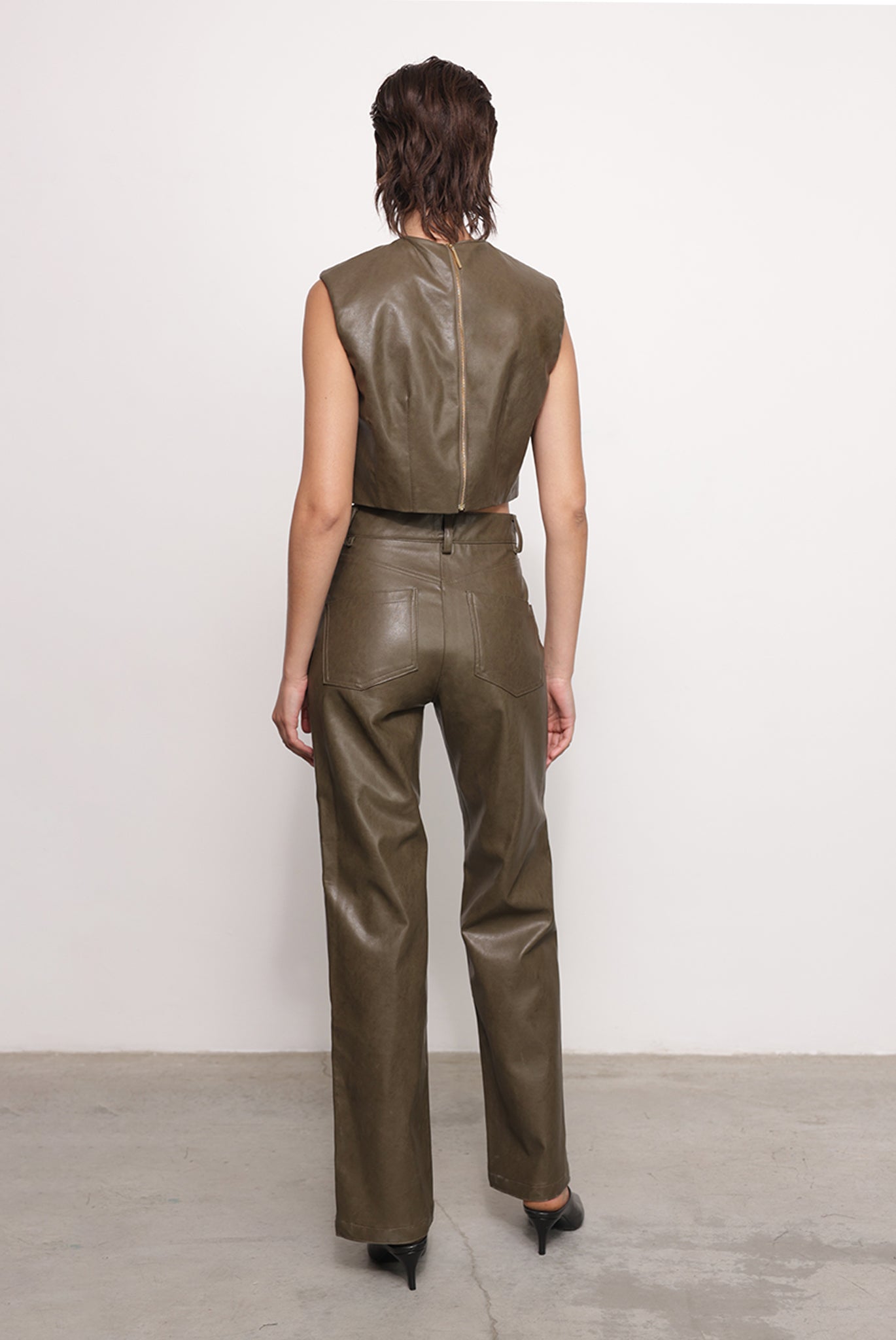 SABINA MUSAYEV - vegan_lether_dark_khaki_fw_25_26