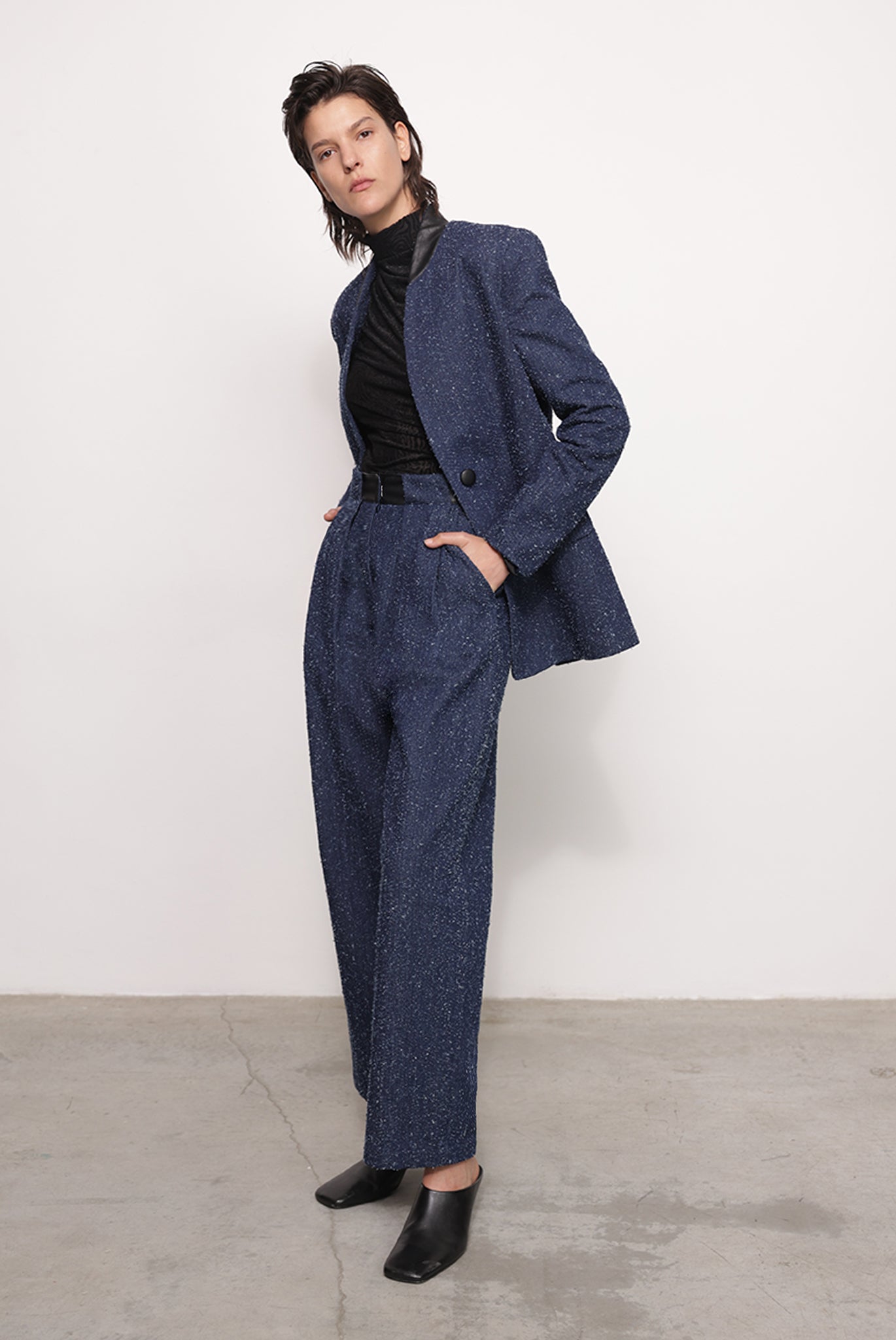 SABINA MUSAYEV - boucle_denim_dark_blue_fw_25_26