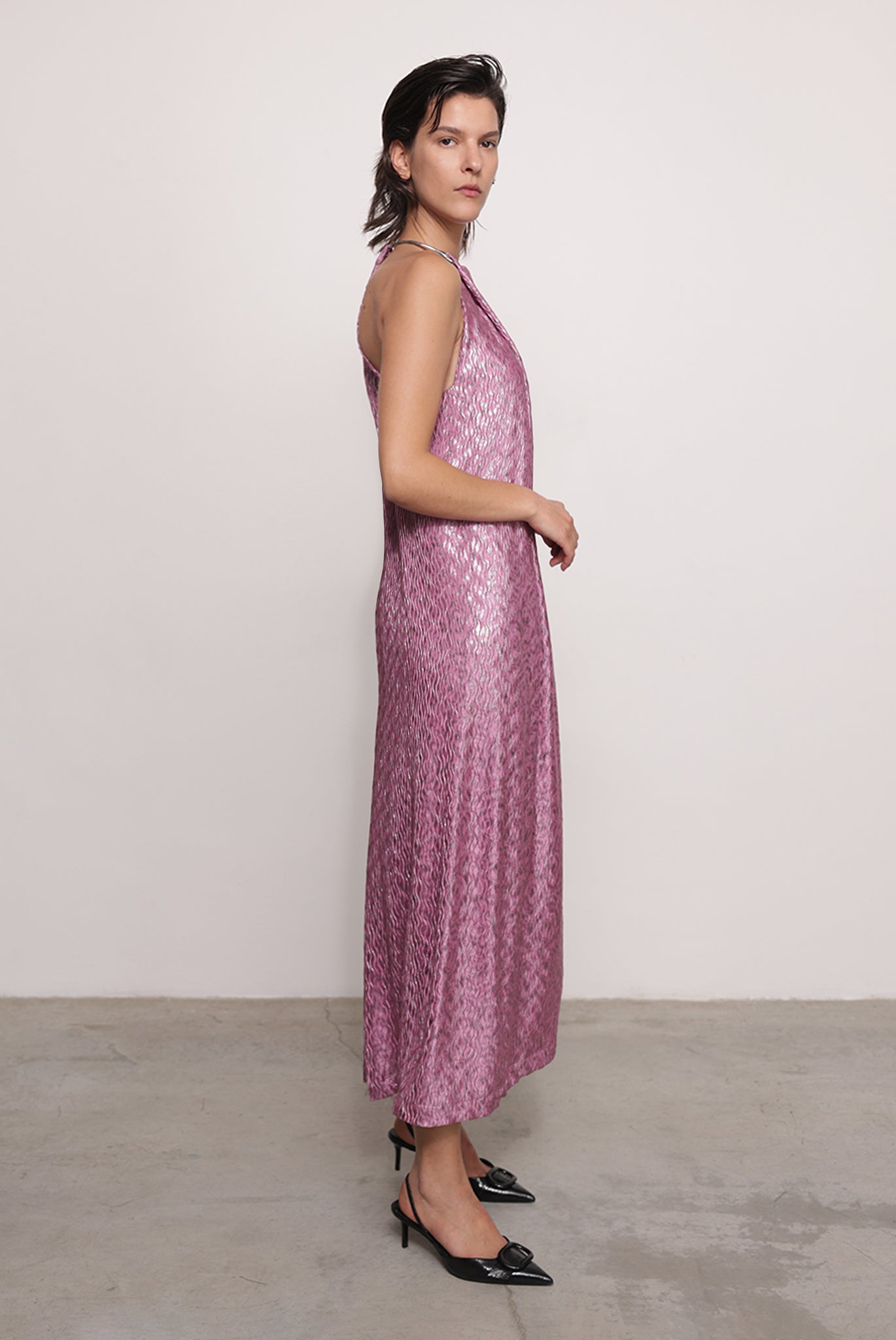 SABINA MUSAYEV - pleated_knit_w._foil_mauve_fw_25_26