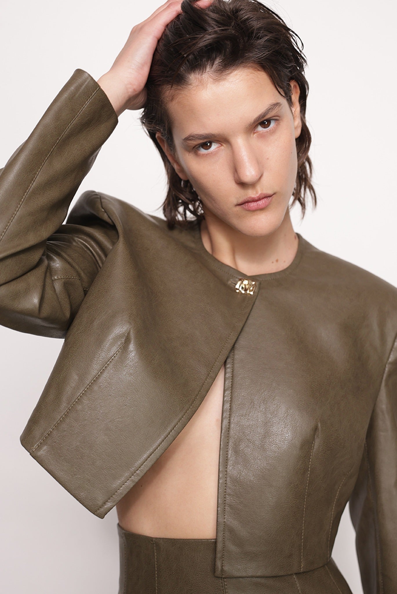 SABINA MUSAYEV - vegan_lether_dark_khaki_fw_25_26