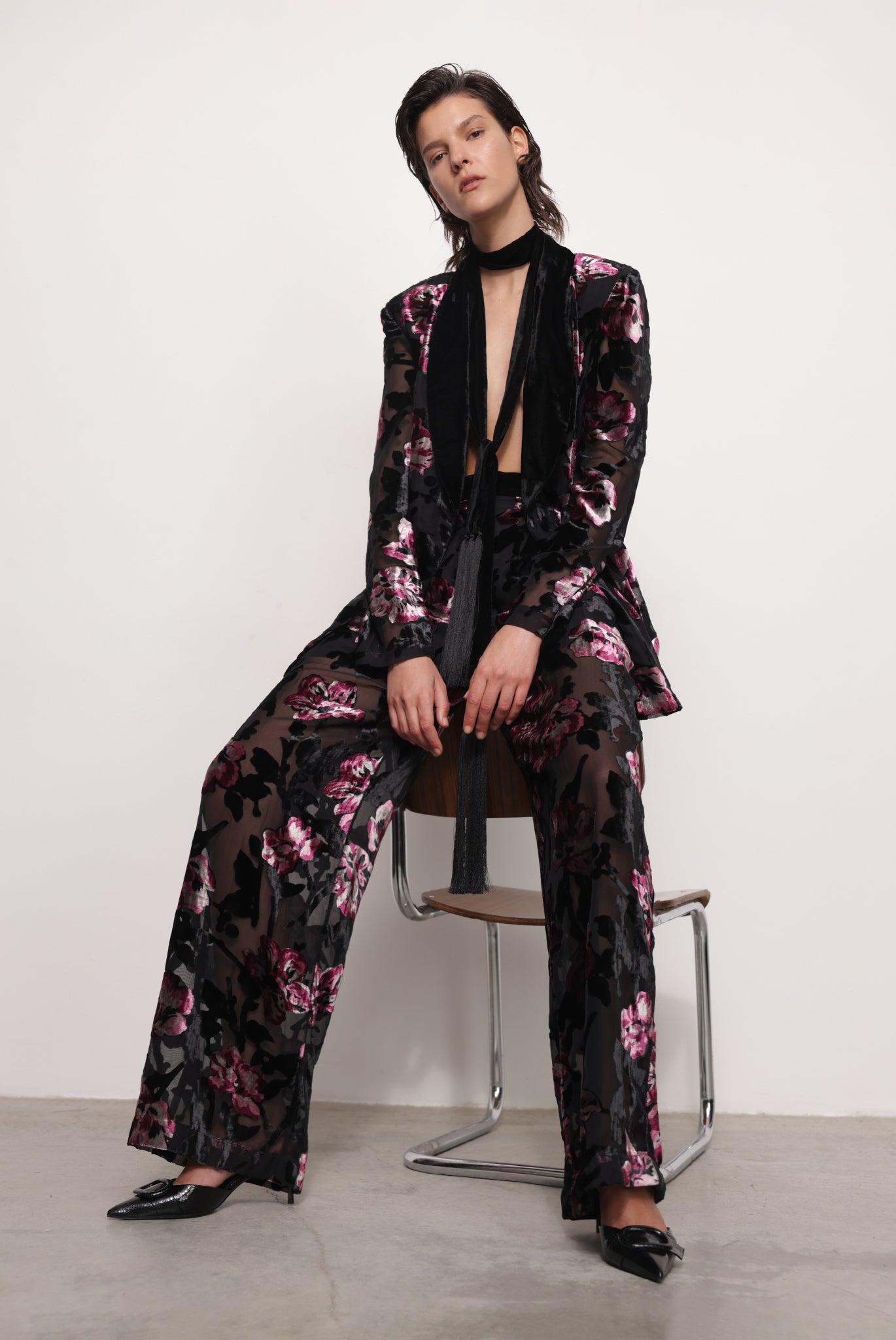 SABINA MUSAYEV - floral_devore_black_fw_25_26