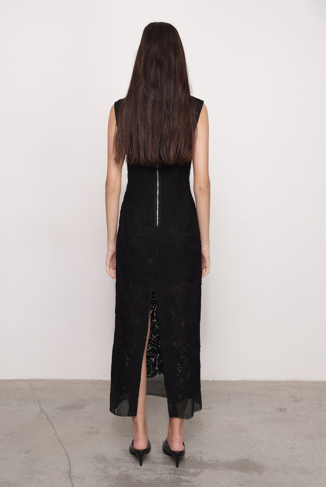 SABINA MUSAYEV - brushed_denim_w._ribbon_mesh_black_fw_25_26