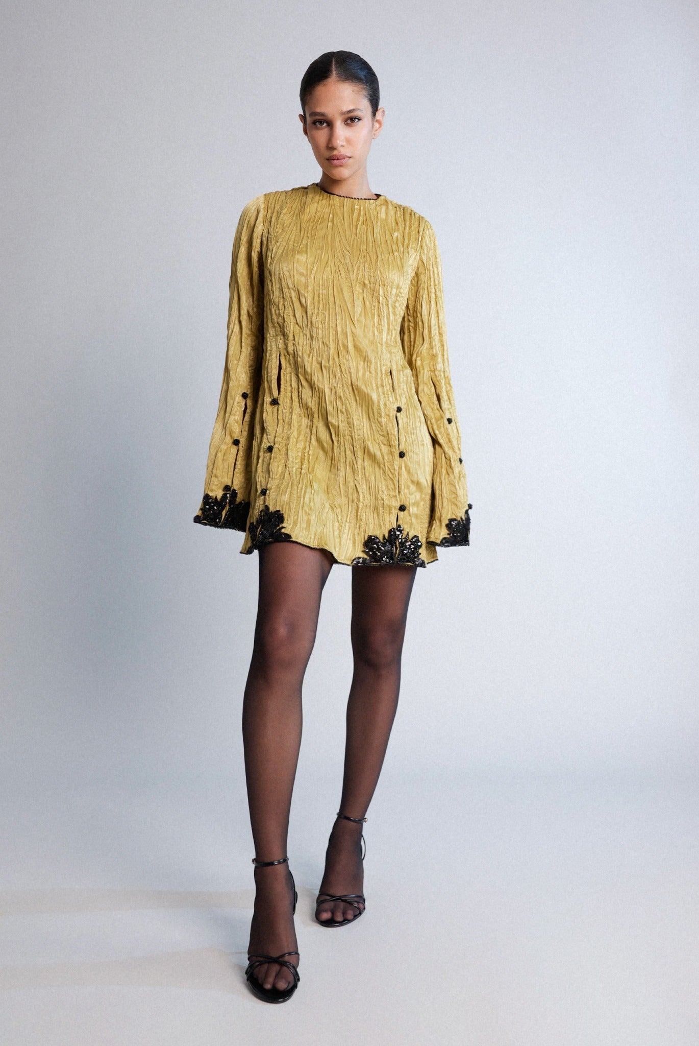 SABINA MUSAYEV - crinkled_satin_antique_gold_pre_spring_26