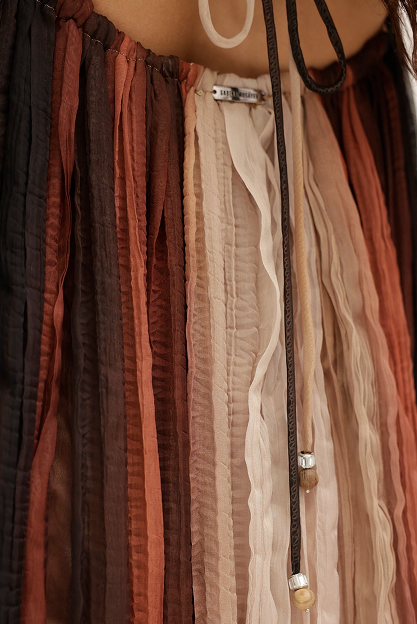 SABINA MUSAYEV - gradient_crinkled_chiffon_brown_print_pre_spring_26
