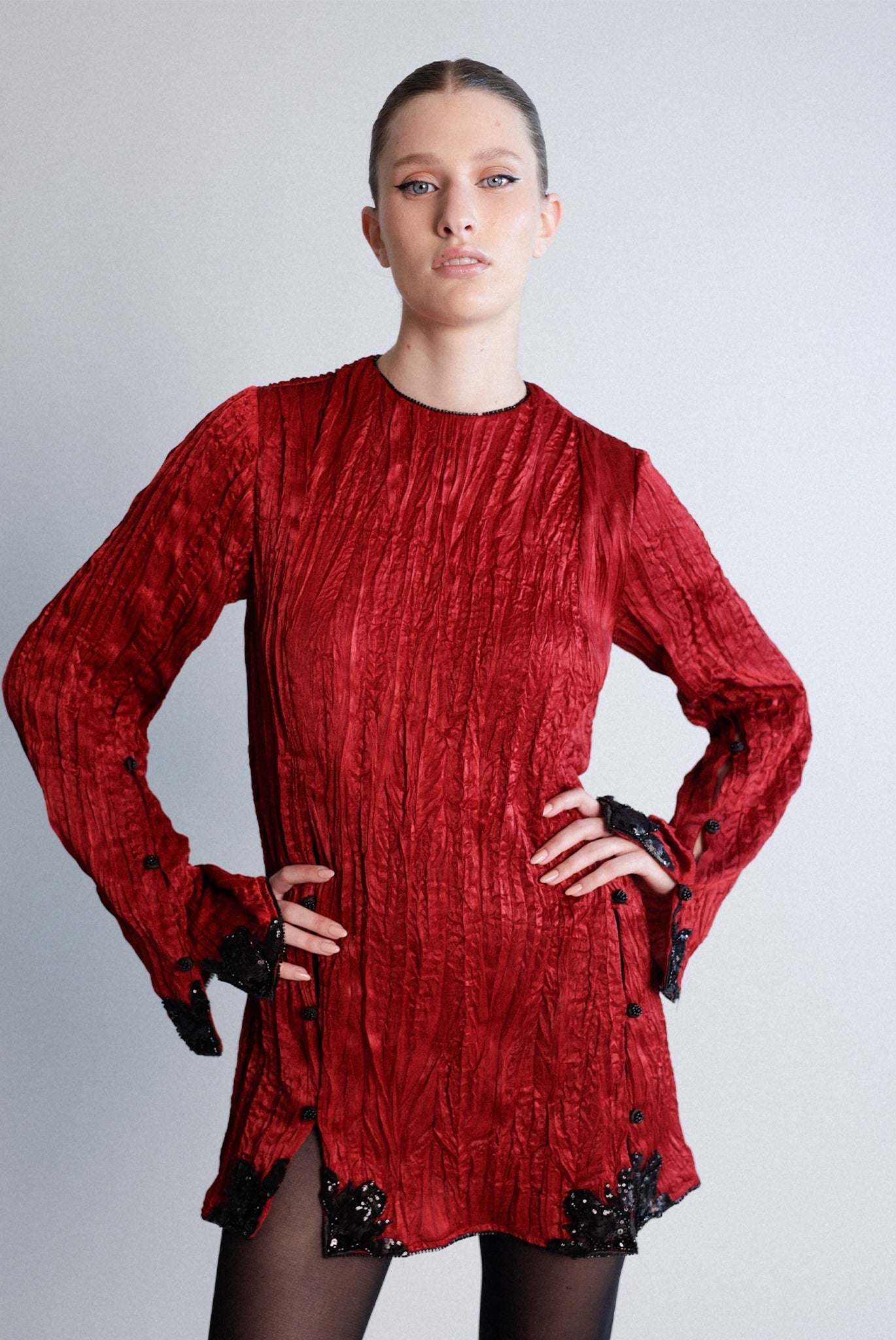 SABINA MUSAYEV - crinkled_satin_red_pre_spring_26