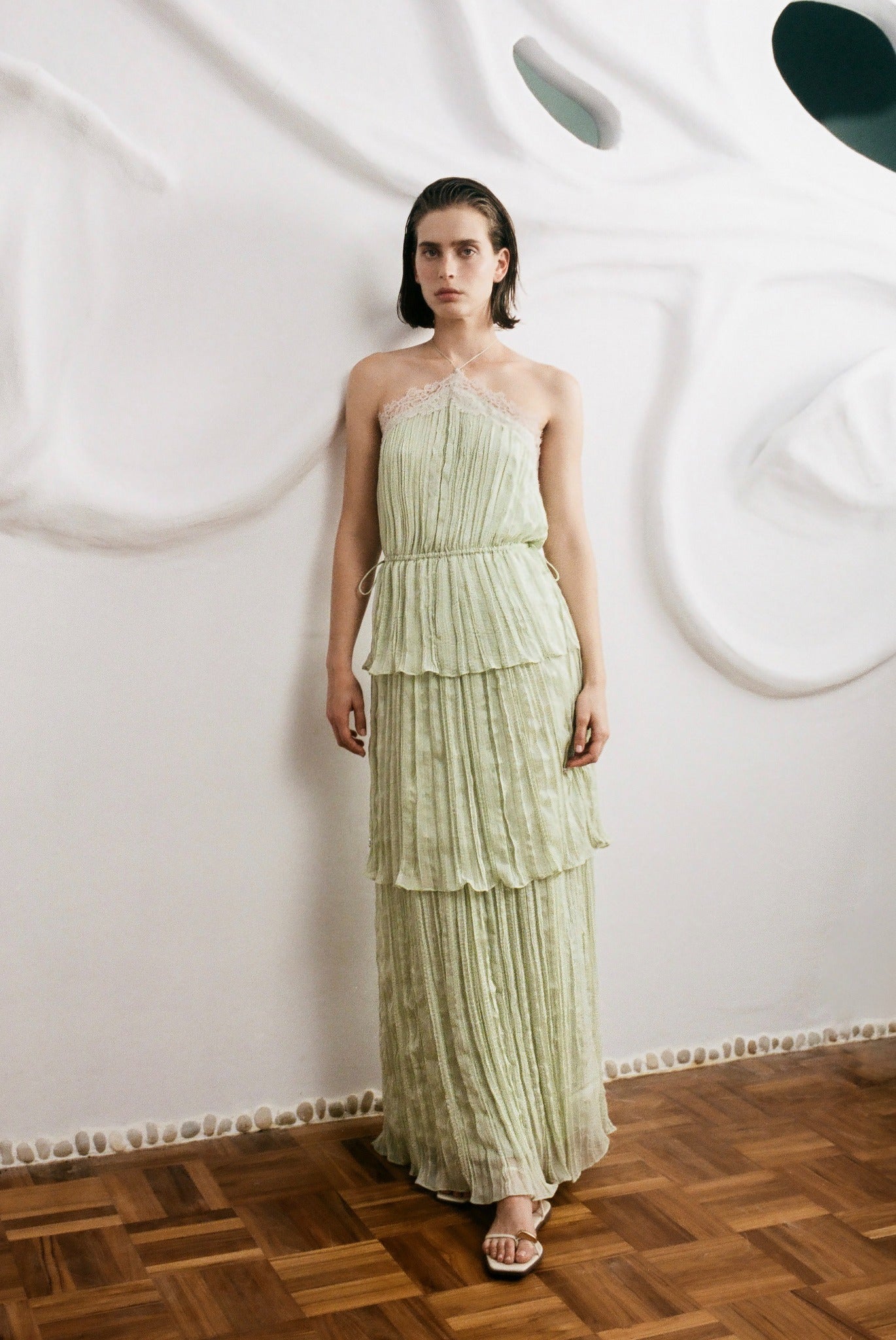SABINA MUSAYEV - pleated_chiffon_aloe_vera_summer_26