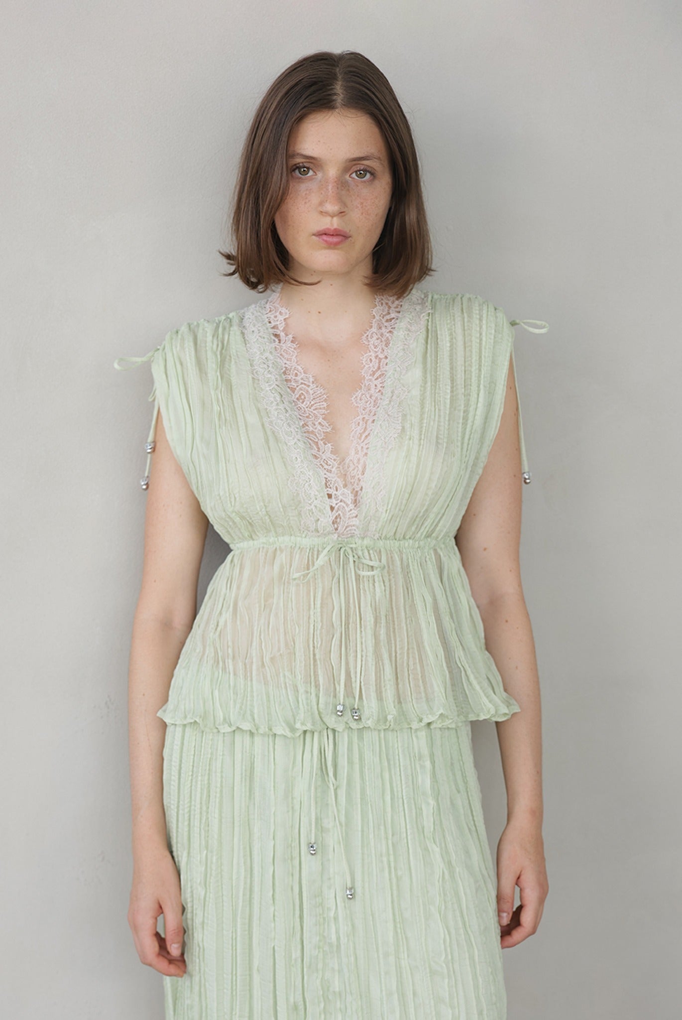 SABINA MUSAYEV - pleated_chiffon_aloe_vera_summer_26