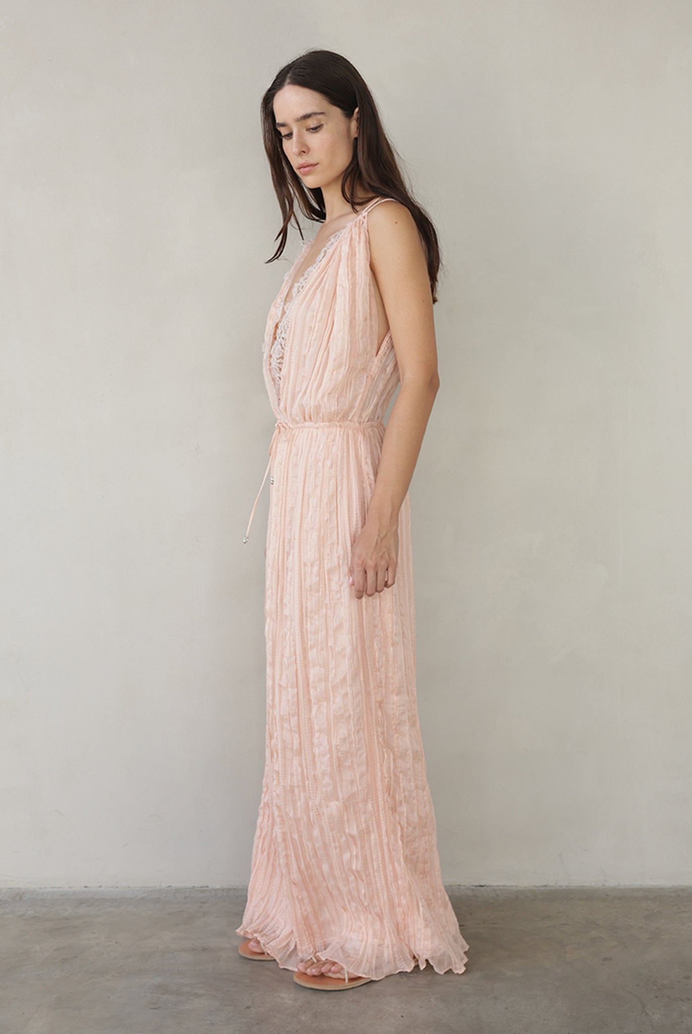 SABINA MUSAYEV - pleated_chiffon_peach_summer_26