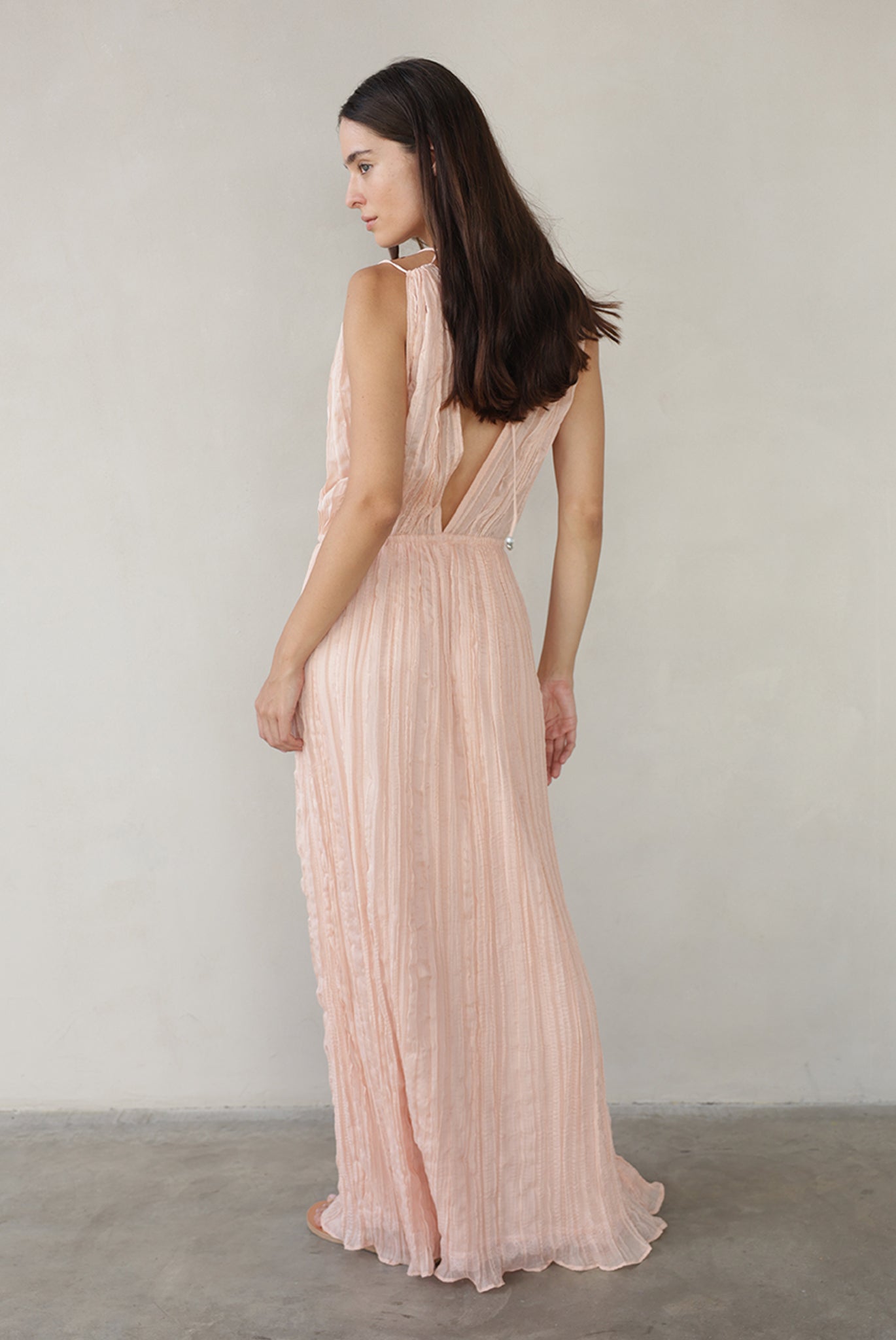 SABINA MUSAYEV - pleated_chiffon_peach_summer_26