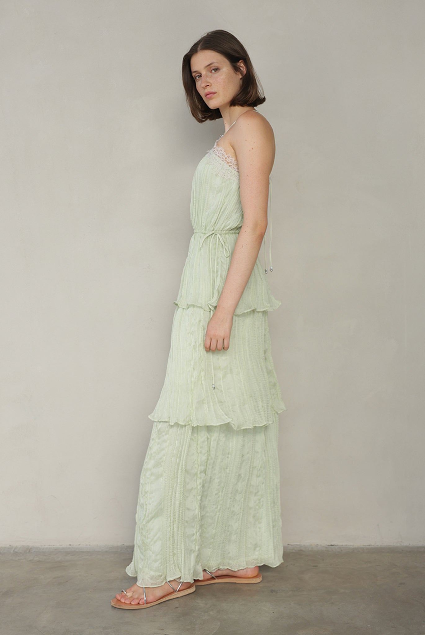 SABINA MUSAYEV - pleated_chiffon_aloe_vera_summer_26