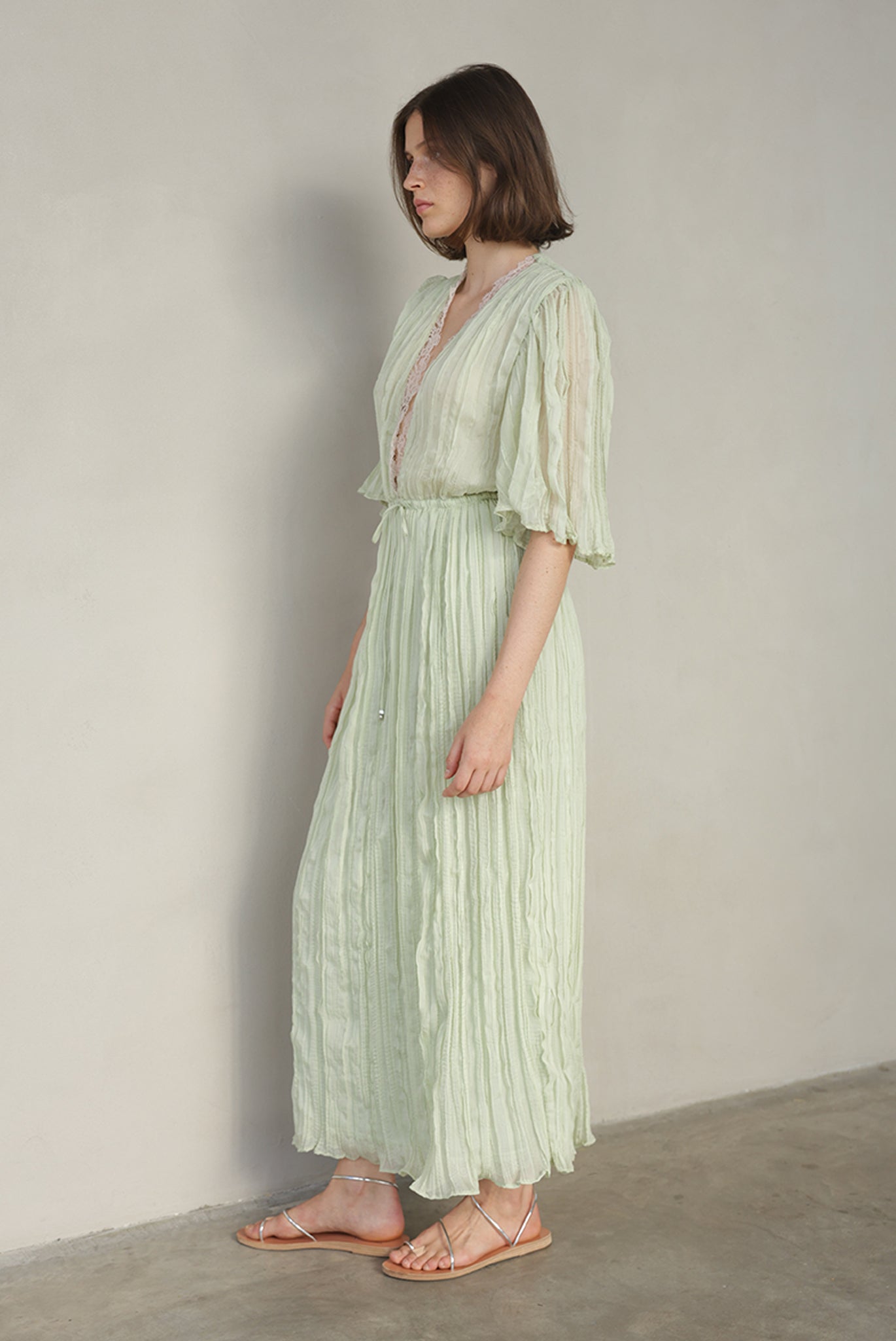 SABINA MUSAYEV - pleated_chiffon_aloe_vera_summer_26
