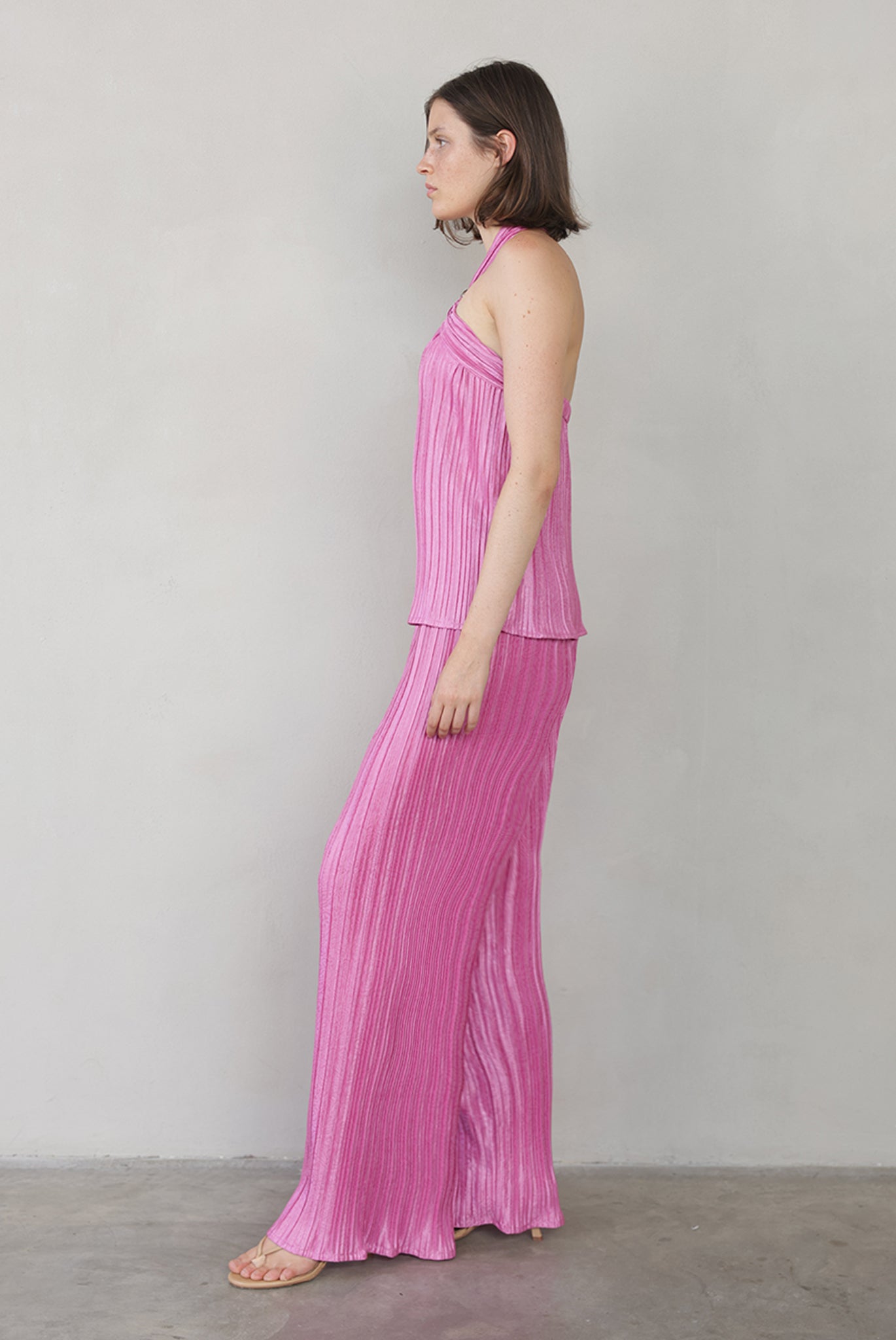 SABINA MUSAYEV - paisley_embossed_pleated_knit_fuchsia_pink_summer_26