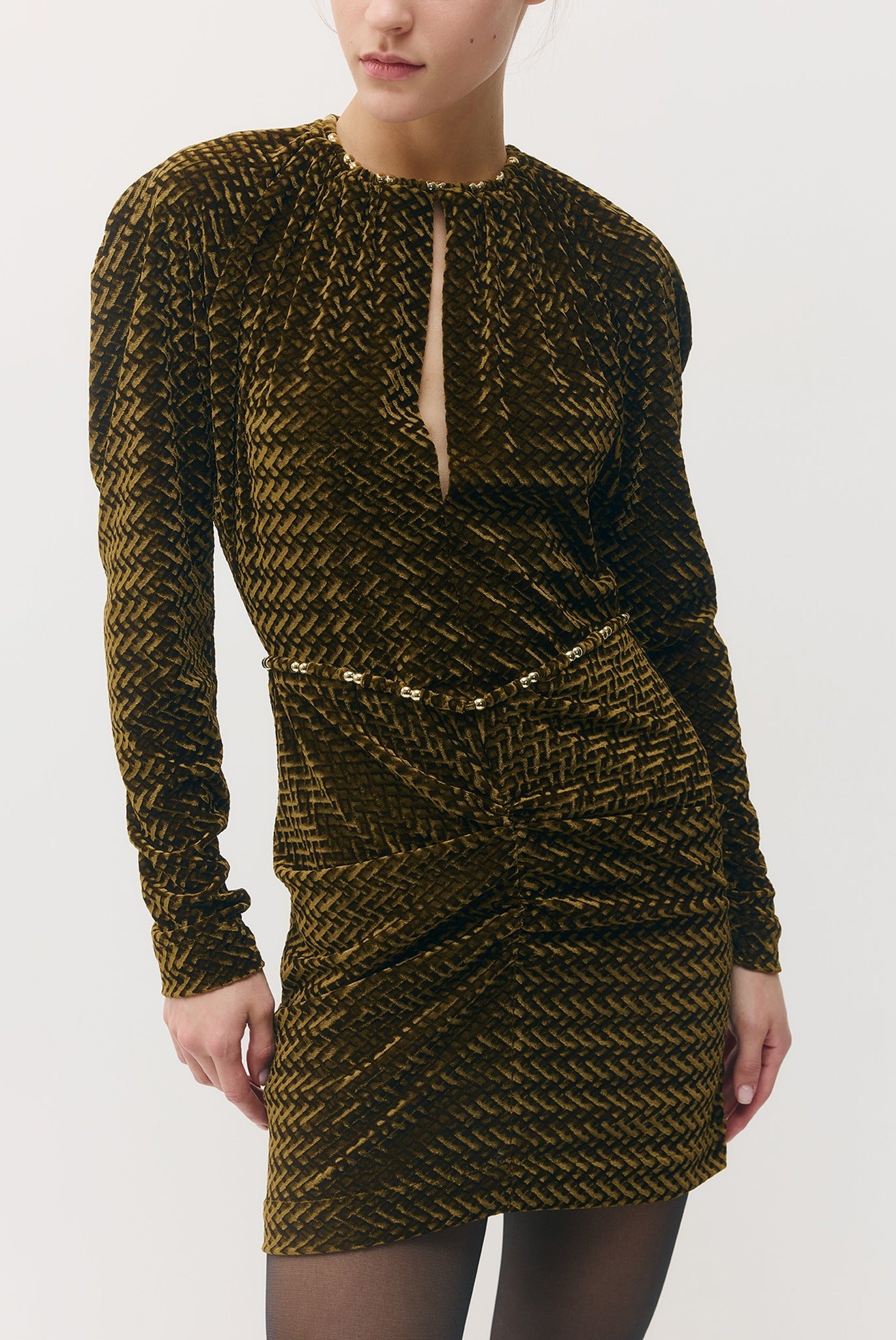 SABINA MUSAYEV - embossed_velvet_olive_fw_26_27