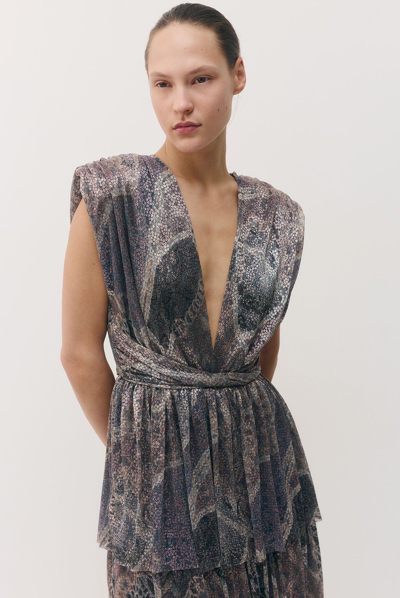 SABINA MUSAYEV - printed_ray_lurex_silver_purple_print_fw_26_27