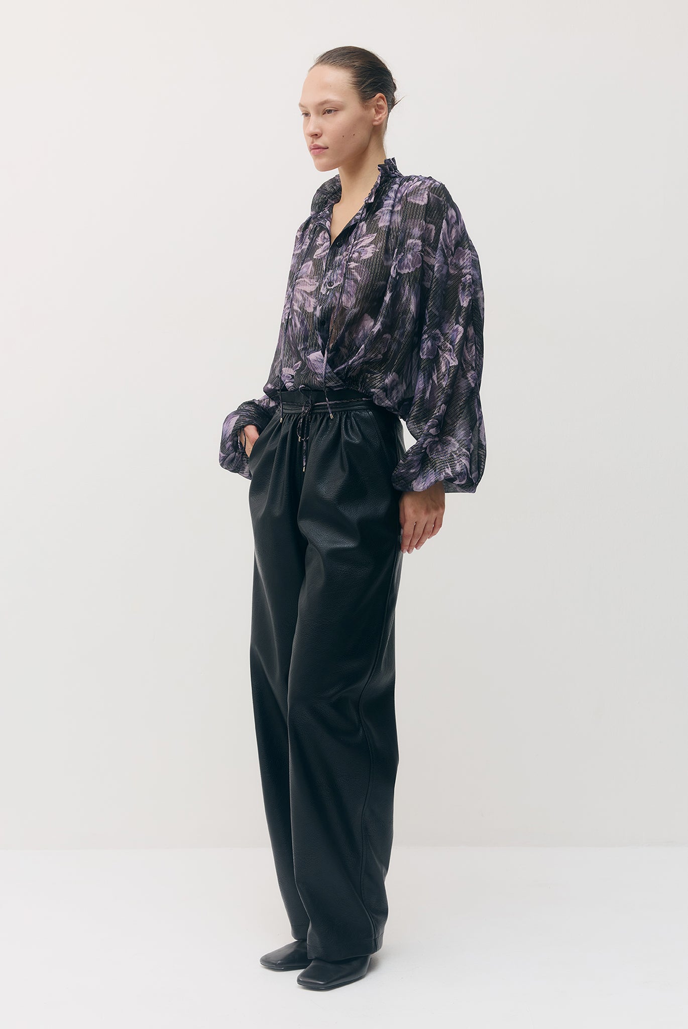 SABINA MUSAYEV - silk_blend_printed_chiffon_smokey_purple_fw_26_27