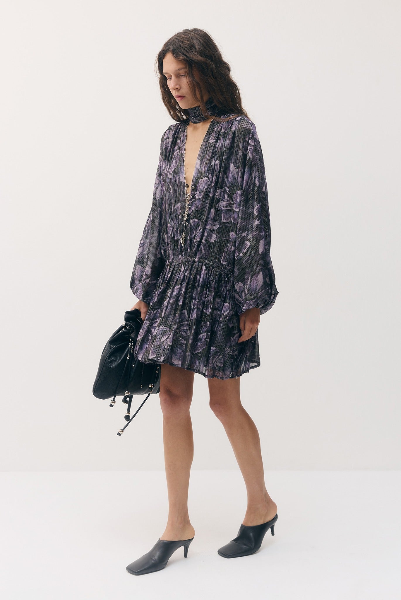 SABINA MUSAYEV - silk_blend_printed_chiffon_smokey_purple_fw_26_27