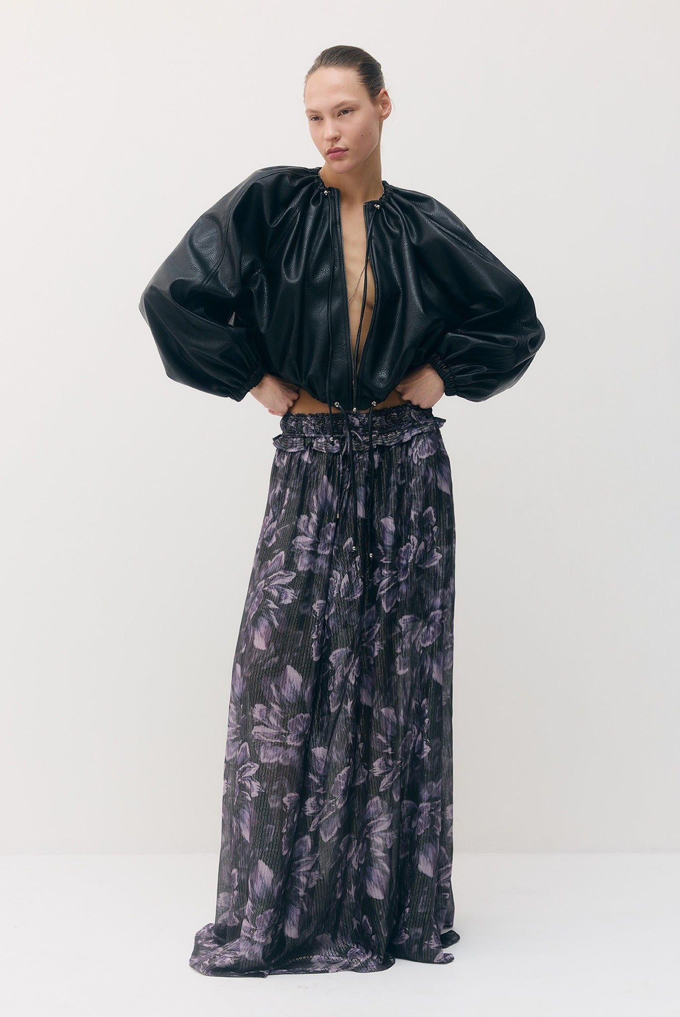 SABINA MUSAYEV - silk_blend_printed_chiffon_smokey_purple_fw_26_27